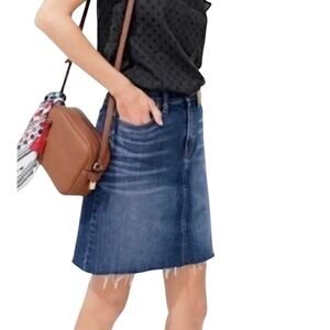 J.CREW Denim Women’s Raw Hem A-line Mini Skirt size 31